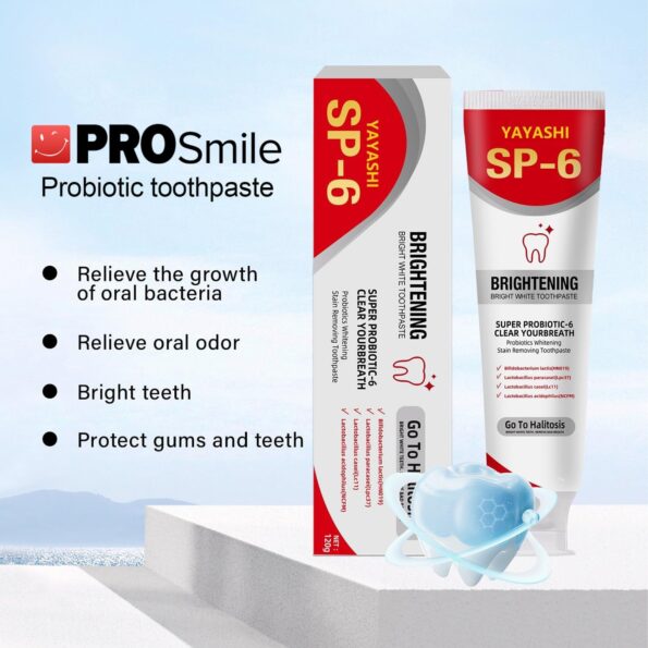 PROSmile SP-6 Probiotic Toothpaste | Teeth Whitening, Plaque Removal & Fresh Breath - Image 3