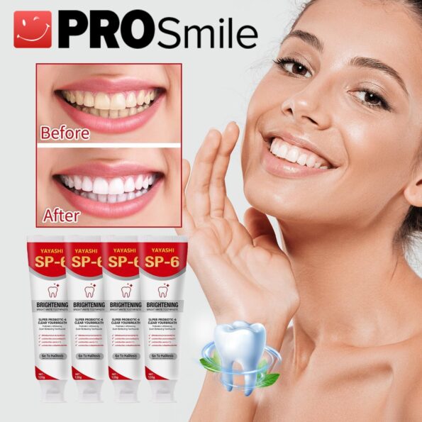 PROSmile SP-6 Probiotic Toothpaste | Teeth Whitening, Plaque Removal & Fresh Breath - Image 4