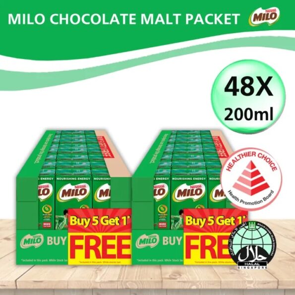 [Clearance Sale/ Bundle of 48/ 2 Cases] MILO UHT Chocolate Malt Packet Liquid Drink 200ml x 48 (Expiry :Aug 2025)