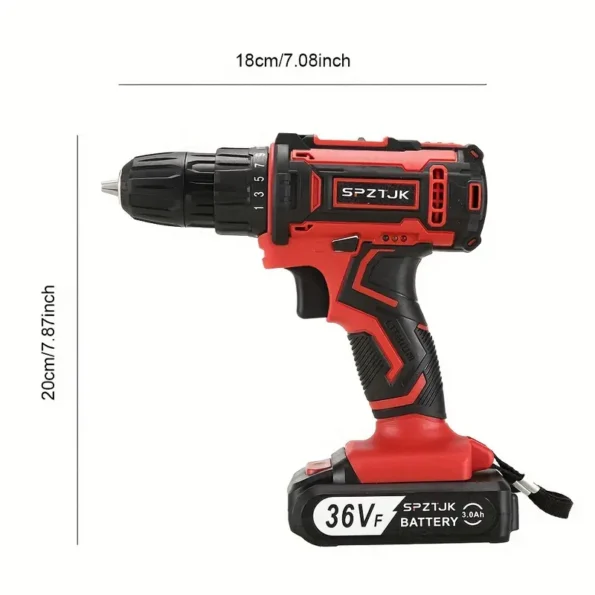 🔥today only sale 🔥36V Cordless Electric Drill-128 Pieces Of Home Maintenance Tool Set, Portable Tool Box And Cordless Electric Drill Are Suitable For Repairing Wall Metal Wood And Car Maintenance Tool Set. - Image 3