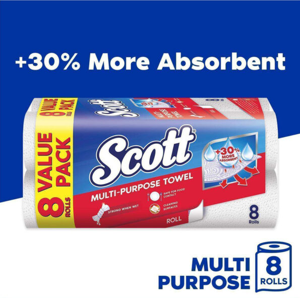 Scott Multi Purpose Kitchen Towels - 8 Rolls